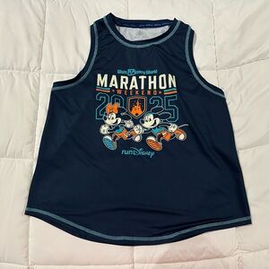 Run Disney World Marathon 2025 Navy and Teal Tank